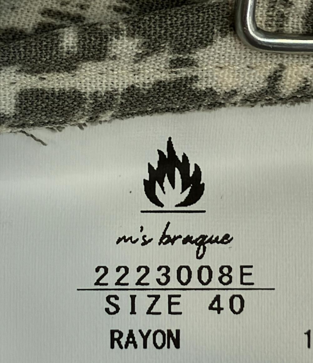 m's braque 長袖シャツ 総柄 レーヨン 2223008E メンズ SIZE 40 (M) エムズブラック