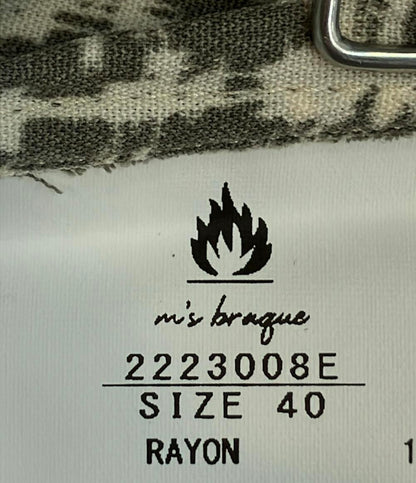 m's braque 長袖シャツ 総柄 レーヨン 2223008E メンズ SIZE 40 (M) エムズブラック