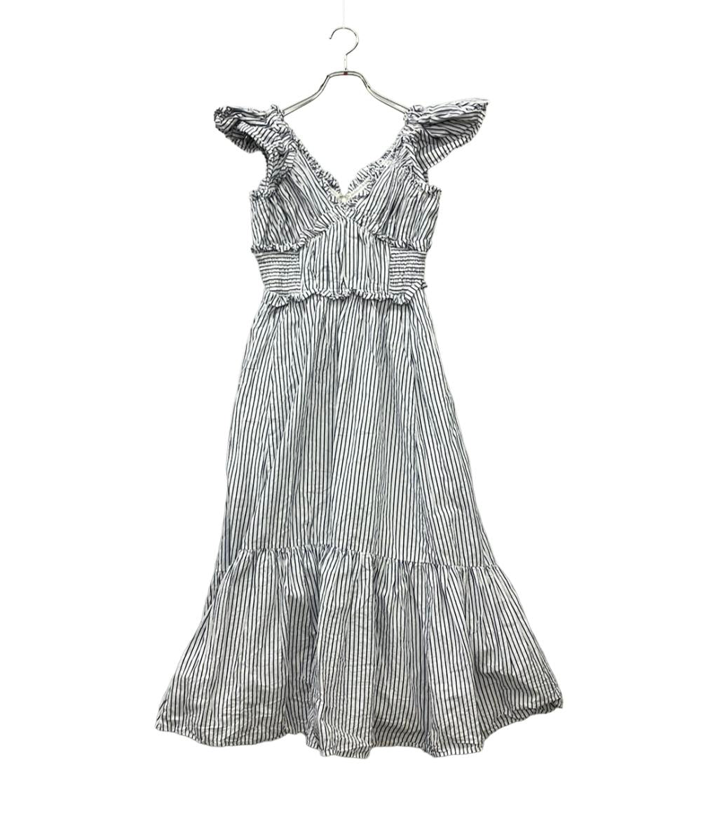Estella.K ノースリーブワンピース ホワイト×ブルー ストライプ Charlotte Stripe Dress 124251330 レディース SIZE F (M) エステラケー