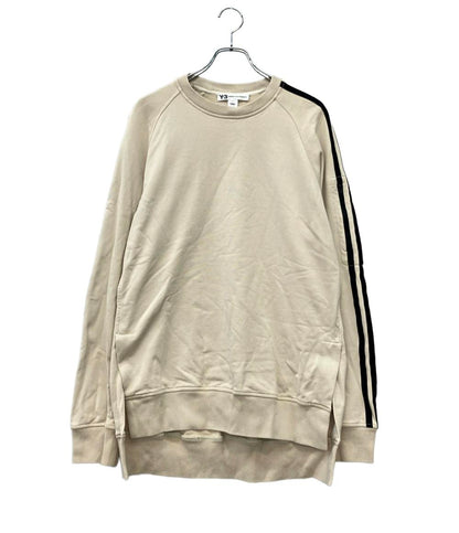 Y-3 adidas スウェットシャツ サイドライン オーバーサイズ 裾サイドスリット クリーム M 3 STP FT CREW SWEATER RN88387 メンズ SIZE S ワイスリー