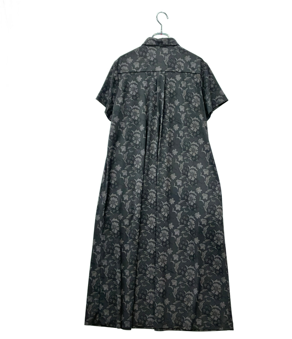 Mackintosh 半袖ワンピース 比翼仕立て ボタン バイブリーフラワージャージワンピース G5J06-337 レディース SIZE 38 (M) マッキントッシュ