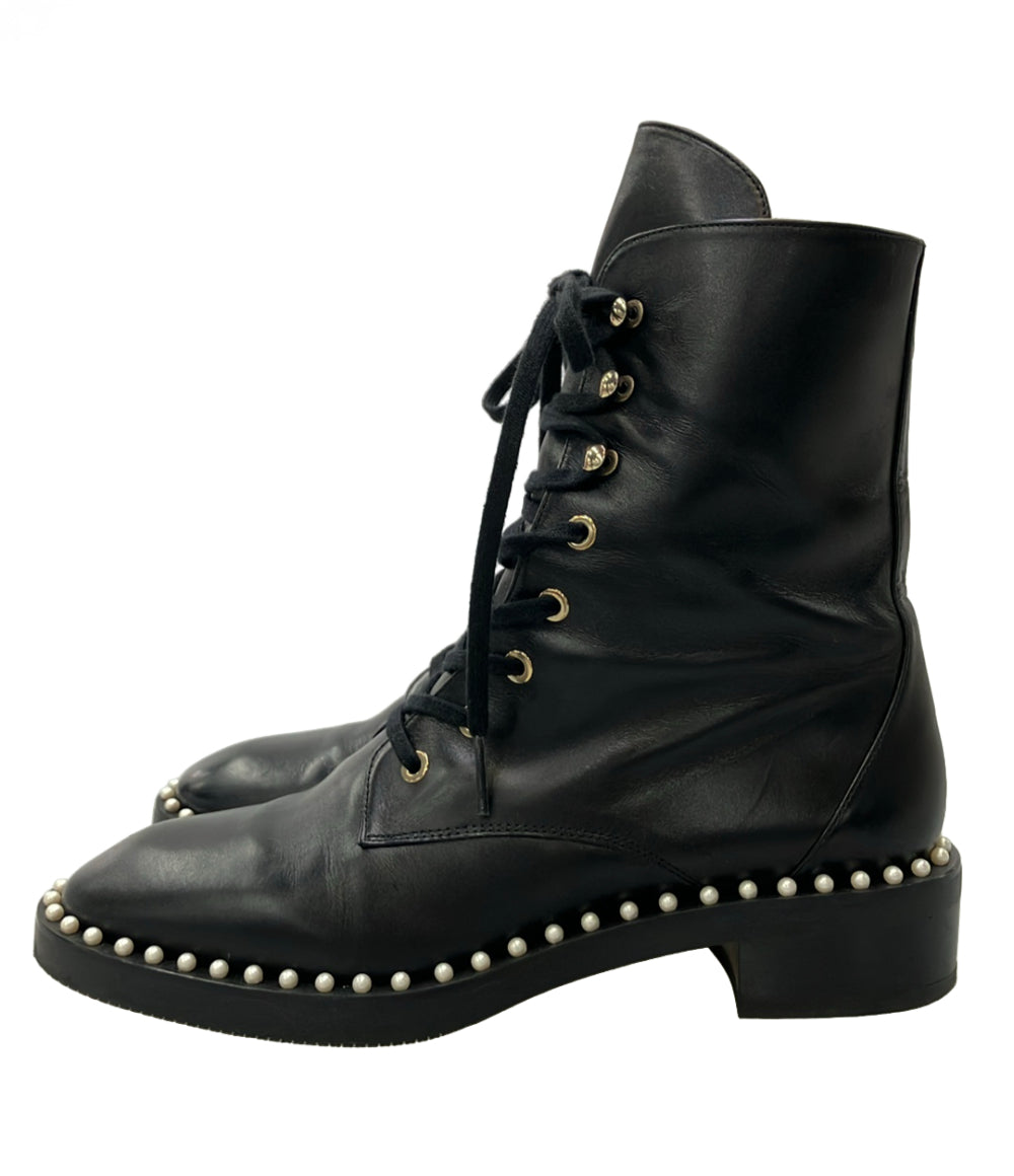 stuart weitzman レースアップショートブーツ 1W 15664 レディース SIZE 7 スチュアート ワイツマン