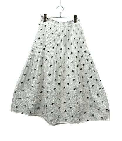 Drawer ロングスカート フラワージャガードプリーツ スカート 23SS 6524-299-1742 レディース SIZE 38 (M) ドゥロワー
