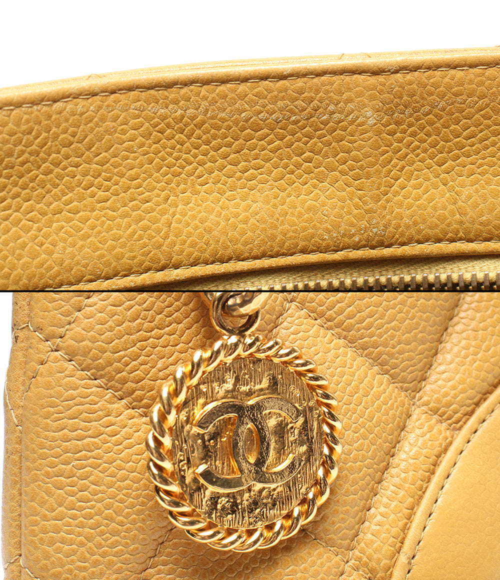 CHANEL トートバッグ ゴールド金具 キャビアスキン 復刻トート メダリオン  5番台 レディース シャネル