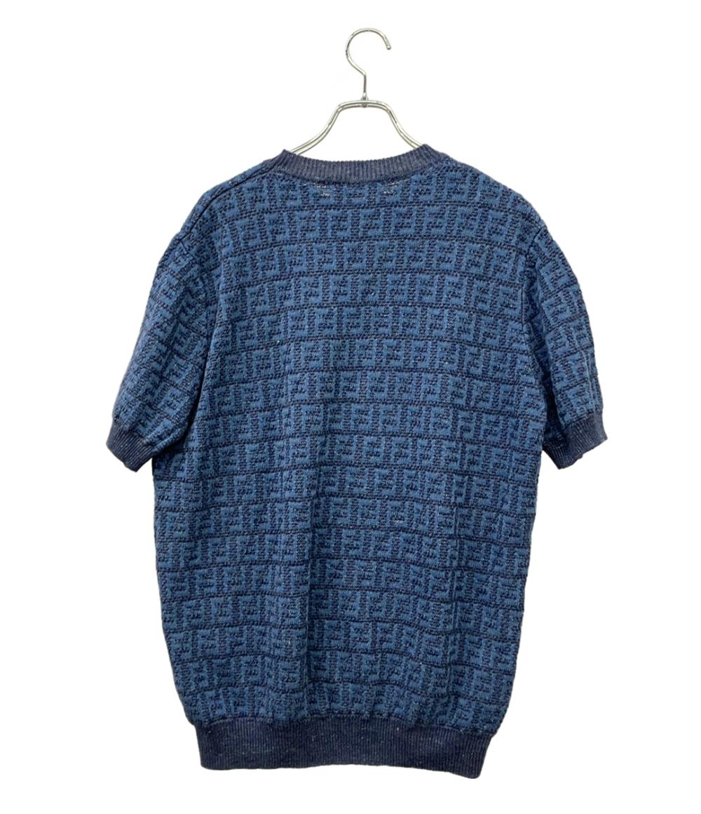 美品 FENDI 半袖ニット ズッカ FZY443AO5J メンズ SIZE 54 (XXL) フェンディ