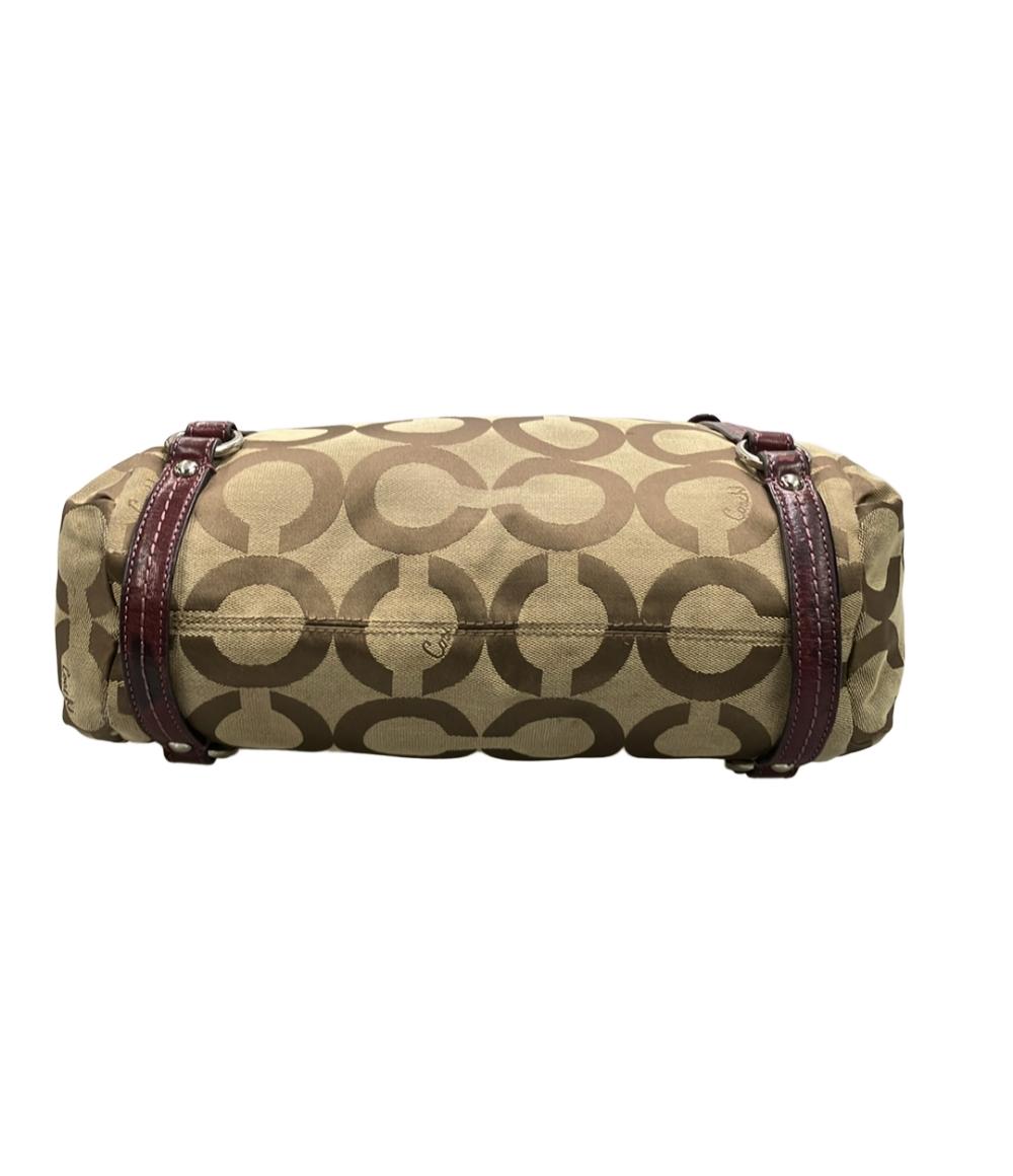 【美品】COACH コーチ ショルダーバッグ オプアート ワイン 2way 中古・古着通販】COACH (コーチ) 2WAYショルダーバッグ ボルドー