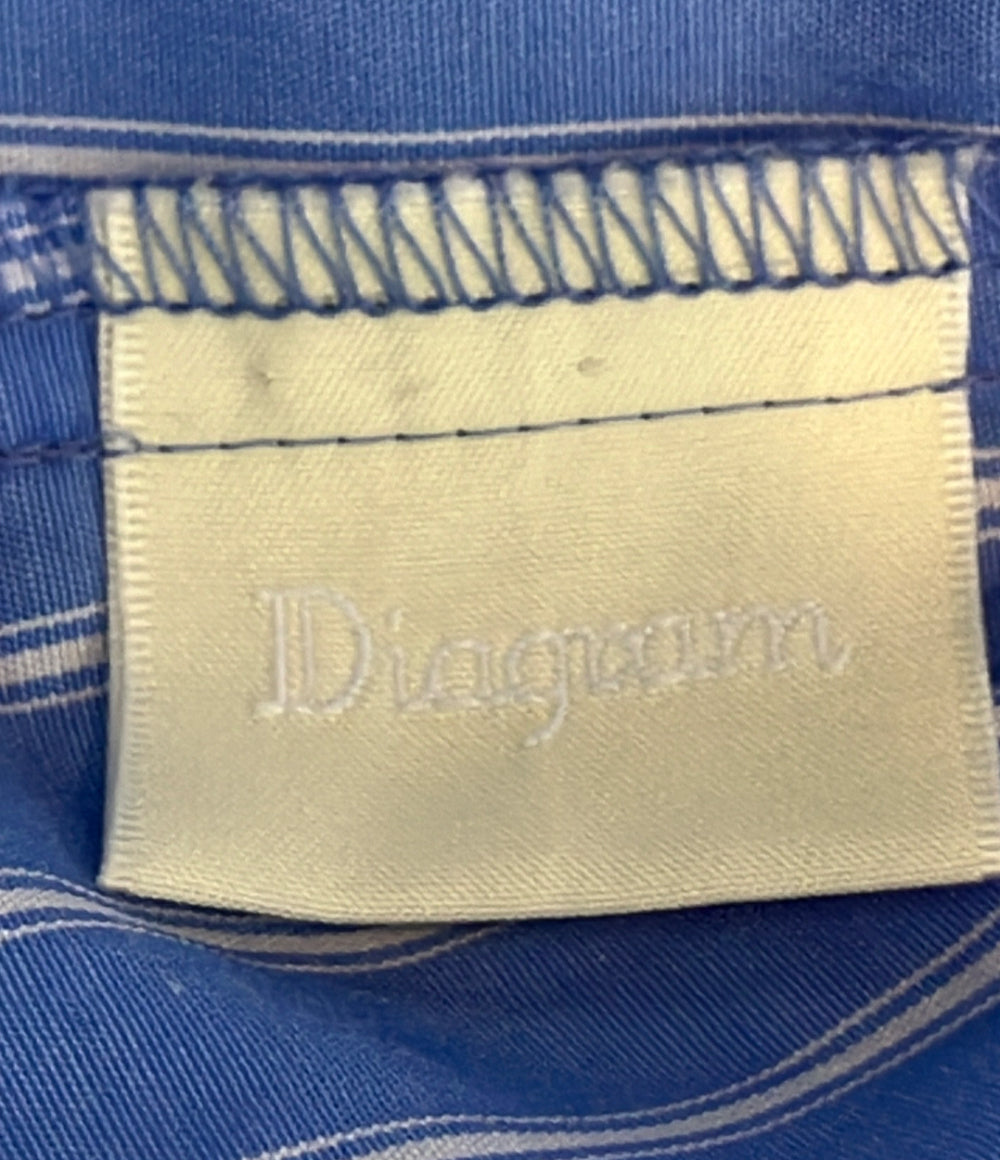 美品 GRACE CONTINENTAL 長袖ブラウス ストライプ フーデット 25SS タグ付き フロントボタン フードカフタンTOP 0325141327-00 レディース SIZE 36