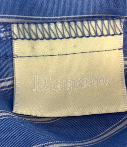 美品 GRACE CONTINENTAL 長袖ブラウス ストライプ フーデット 25SS タグ付き フロントボタン フードカフタンTOP 0325141327-00 レディース SIZE 36