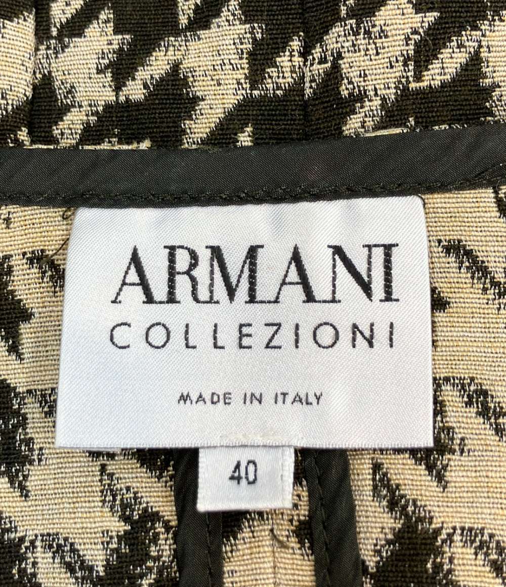 ARMANI COLLEZIONI ノーカラージャケット レディース SIZE 40 (S) アルマーニコレッツォーニ