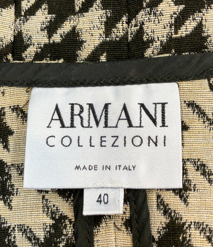 ARMANI COLLEZIONI ノーカラージャケット レディース SIZE 40 (S) アルマーニコレッツォーニ