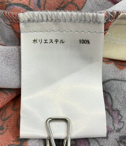 美品 Diagram 長袖 フラワープリント ワンピース レディース SIZE 38 ダイアグラム