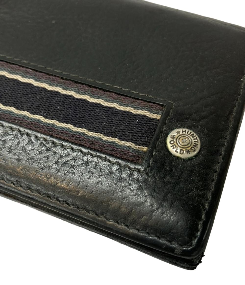 美品 ハンティングワールド 二つ折り長財布 メンズ HUNTING WORLD