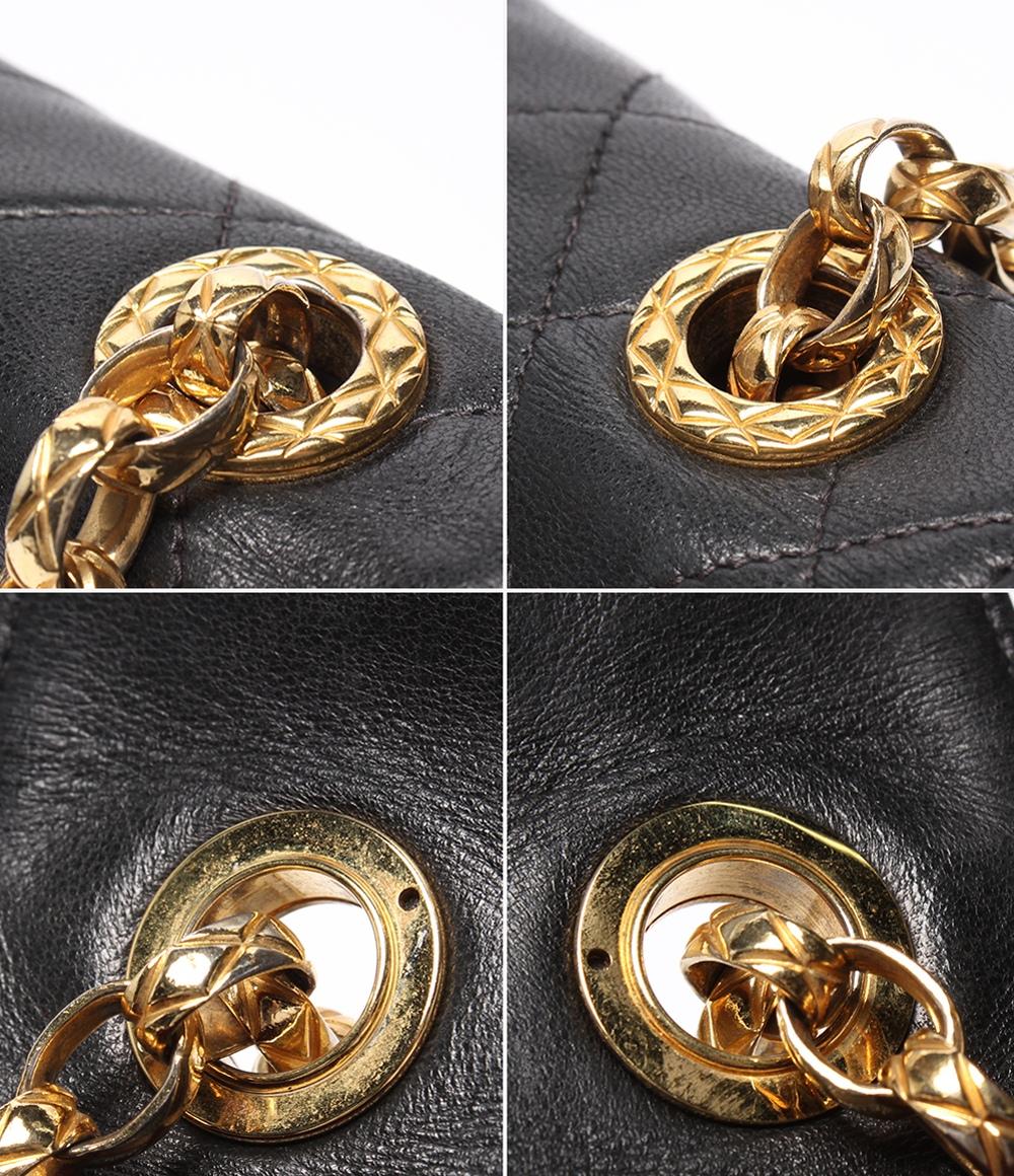 CHANEL チェーンショルダーバッグ ミニマトラッセ ゴールド金具 ラムスキン 2番台 レディース シャネル