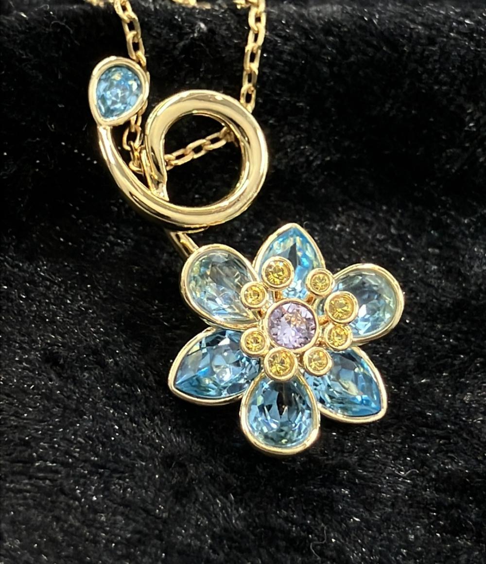 美品 スワロフスキー ネックレス フラワーモチーフ レディース SWAROVSKI