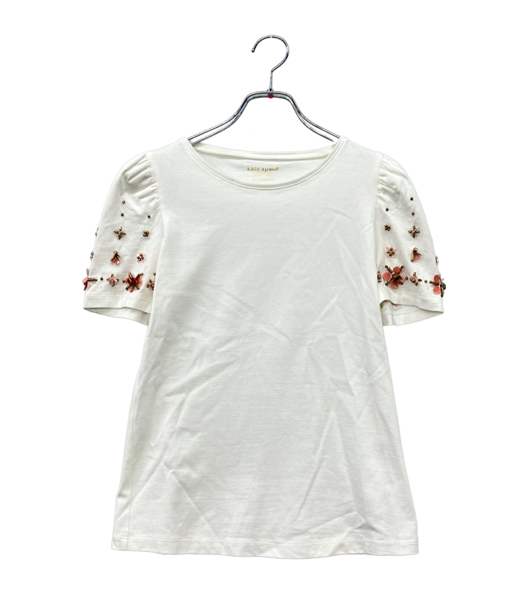 Kate Spade New York 半袖 ビーズ刺繍 Tシャツ レディース SIZE XS ケイトスペード ニューヨーク