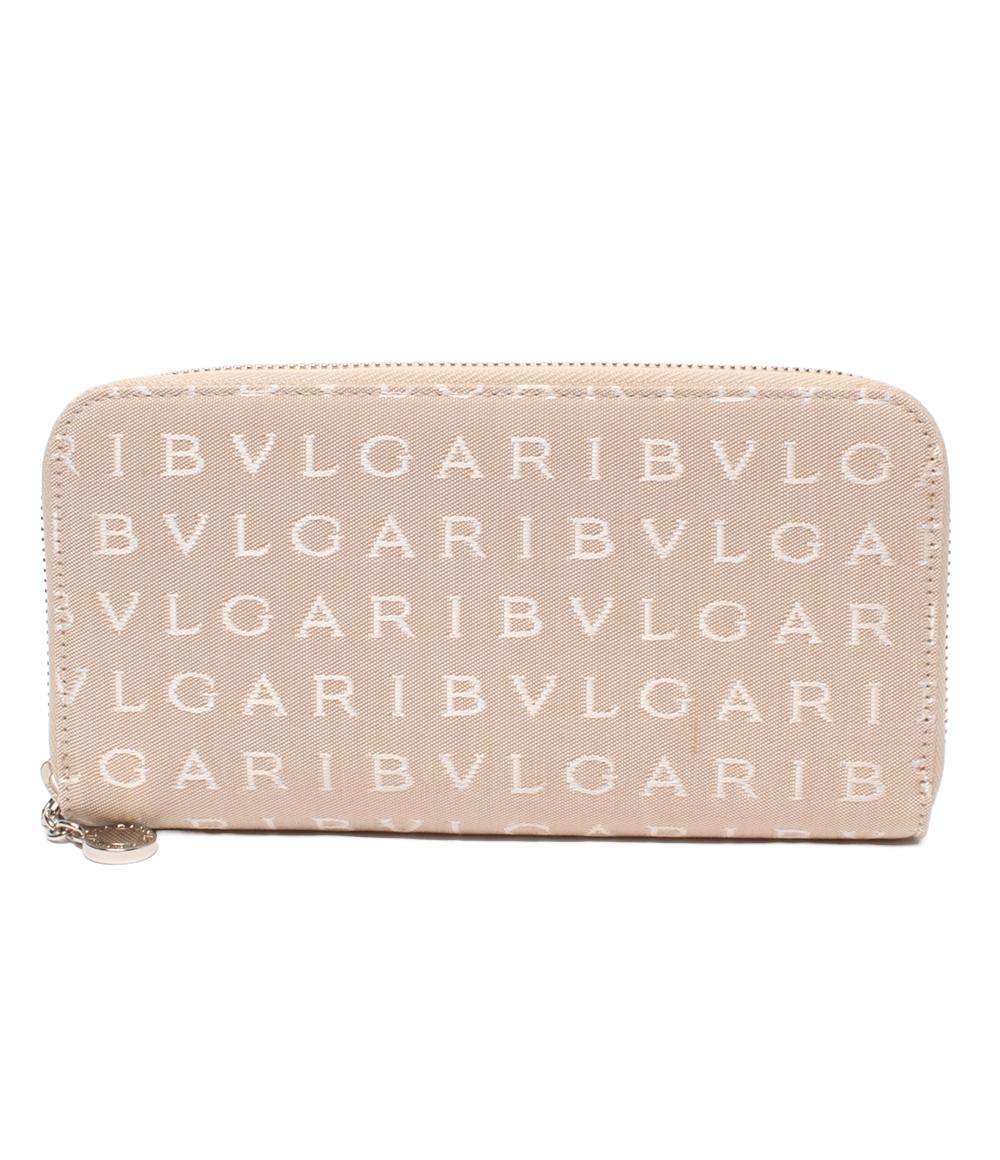 美品 BVLGARI ラウンドファスナー長財布 レディース ブルガリ
