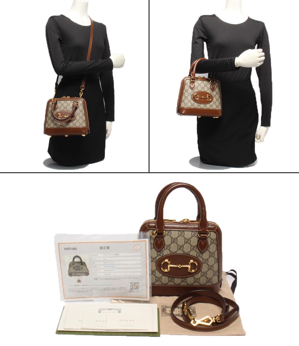 GUCCI 2wayハンドバッグ ショルダーバッグ 斜め掛け ホースビット 1955 GGスプリーム 640716 525040 レディース グッチ