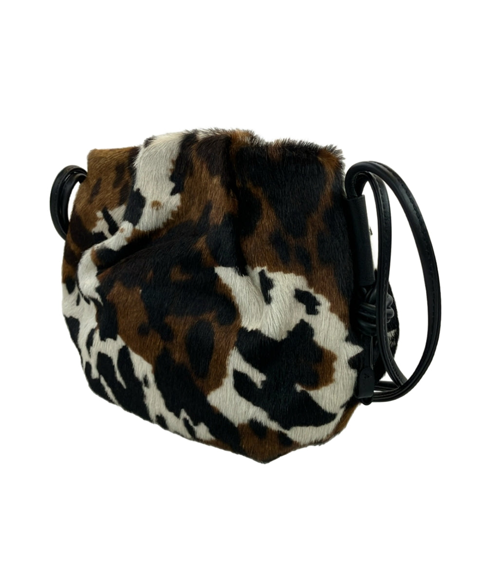 美品 GIANNI CHIARINI ショルダーバッグ 斜め掛け レオパード柄 レディース ジャンニキアリーニ