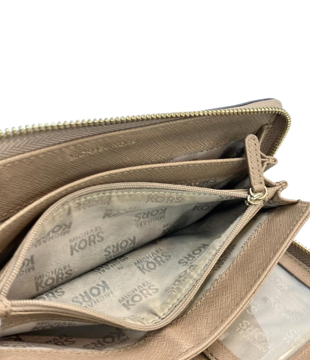 マイケルコース ラウンドファスナー二つ折り長財布 ストラップ付き レディース MICHAEL KORS