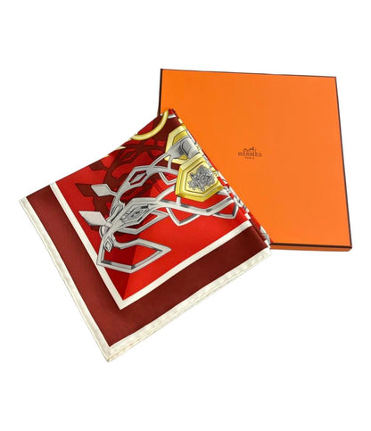 美品 エルメス スカーフ カレ90 シルク100% 可愛らしい花嫁 BRIDES ET DESTIN レディース HERMES