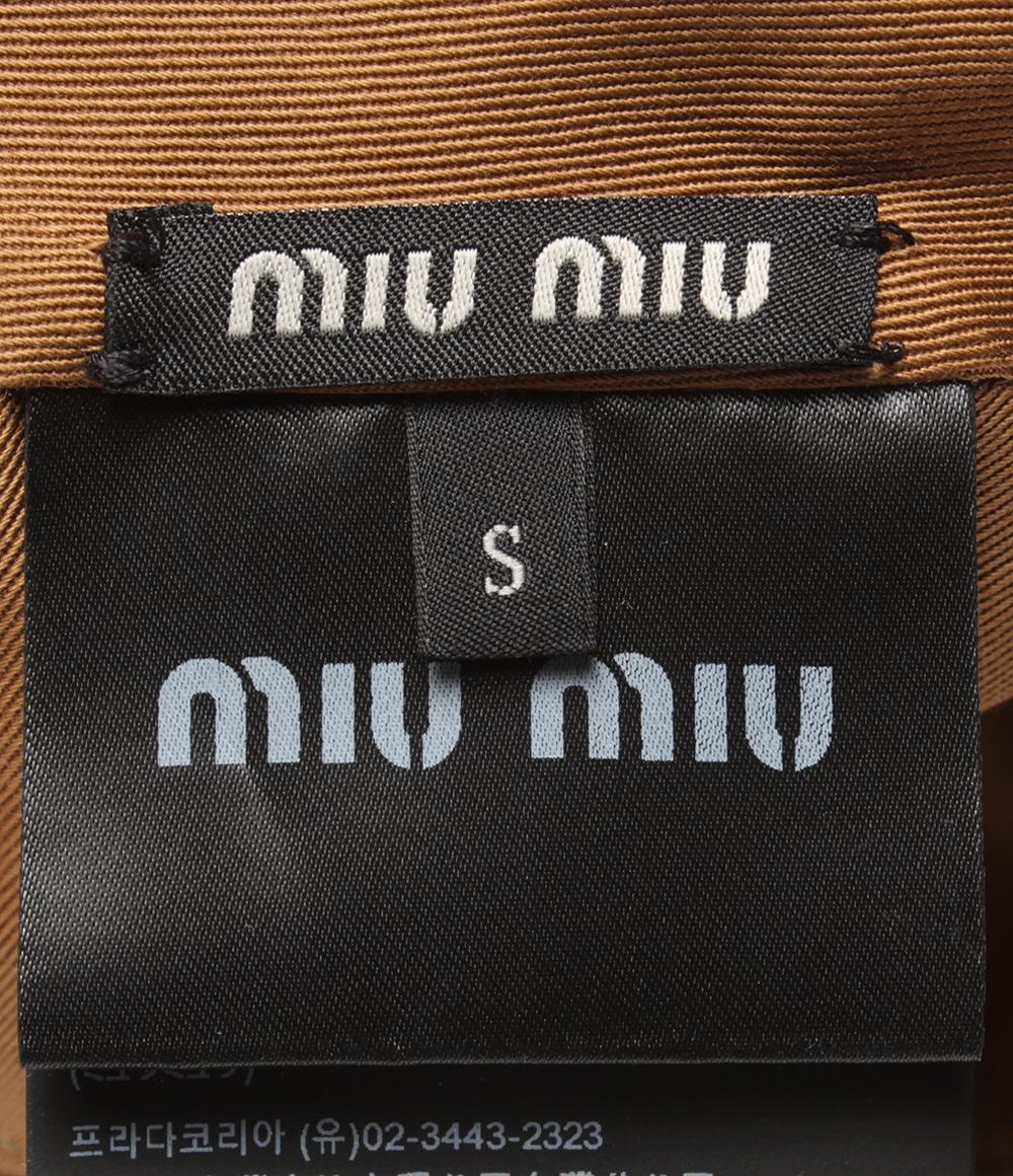 MIUMIU レザー エンボスロゴ クラシック バケットハット MIU5HC196F098L レディース SIZE S ミュウミュウ