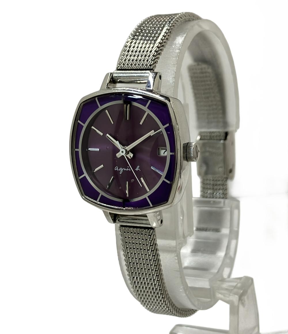 アニエスベー 腕時計 クオーツ パープル 7N82-0CH0 レディース agnes b.
