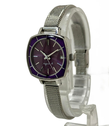 アニエスベー 腕時計 クオーツ パープル 7N82-0CH0 レディース agnes b.