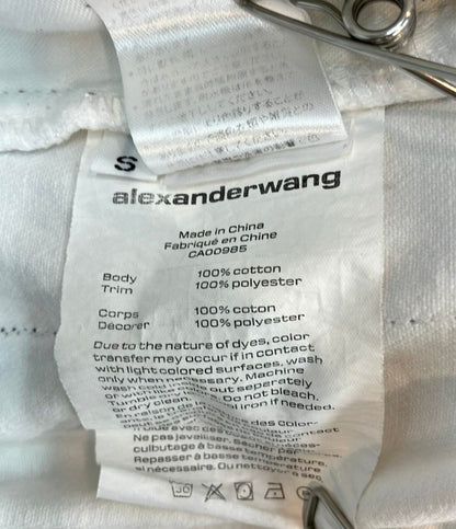 Alexander Wang トラックパンツ サイドロゴテープ デニム生地 イージー Logo Tape Track Pants メンズ SIZE S アレキサンダーワン