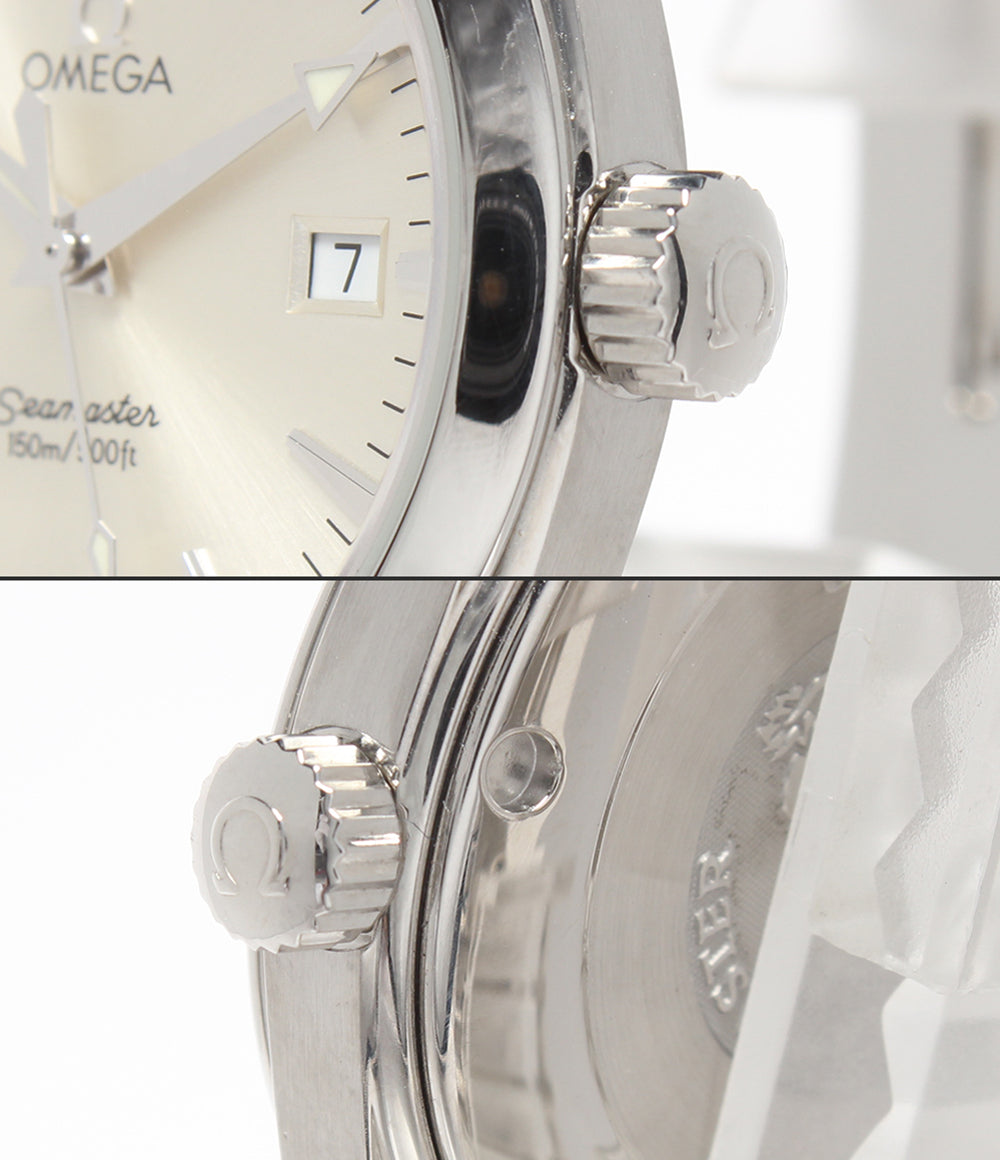 美品 OMEGA 腕時計 アクアテラ シーマスター クオーツ シルバー 2518.30 メンズ オメガ