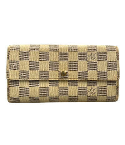 LOUIS VUITTON 長財布 ポルトフォイユ サラ ダミエ アズール N61735 レディース ルイ・ヴィトン