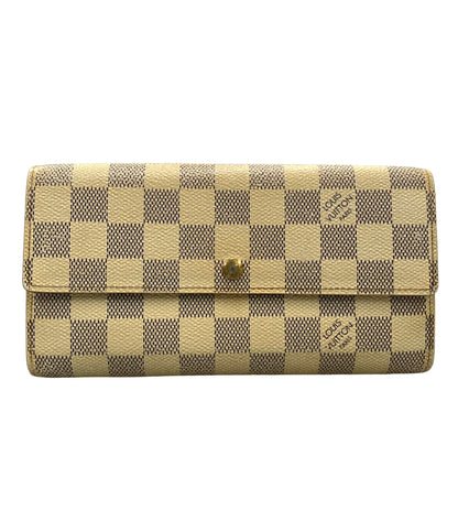 LOUIS VUITTON 長財布 ポルトフォイユ サラ ダミエ アズール N61735 レディース ルイ・ヴィトン