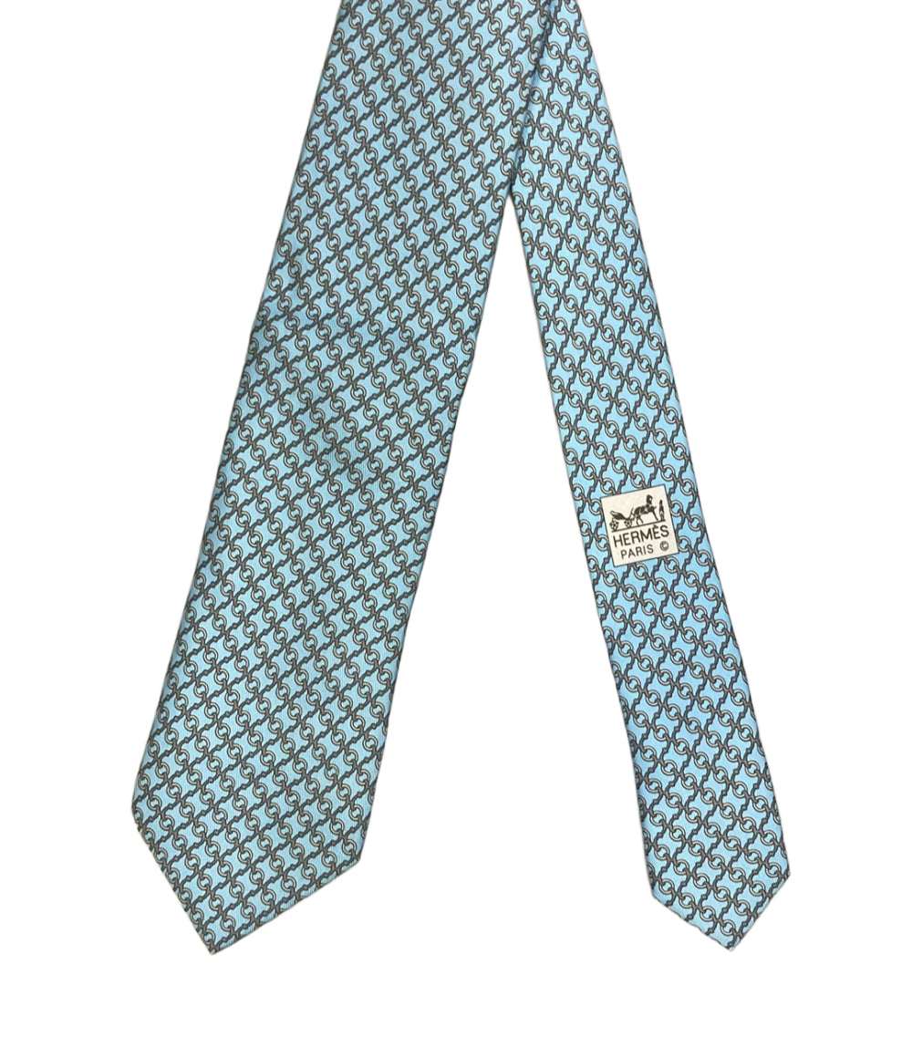 HERMES ネクタイ シルク100% メンズ エルメス