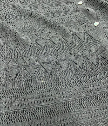 美品 メゾンドプラージュ ノーカラーシアーロングカーディガン レディース maison de plage