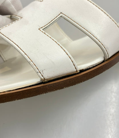 HERMES フラットレザーサンダル オラン レディース SIZE 37 1/2 エルメス