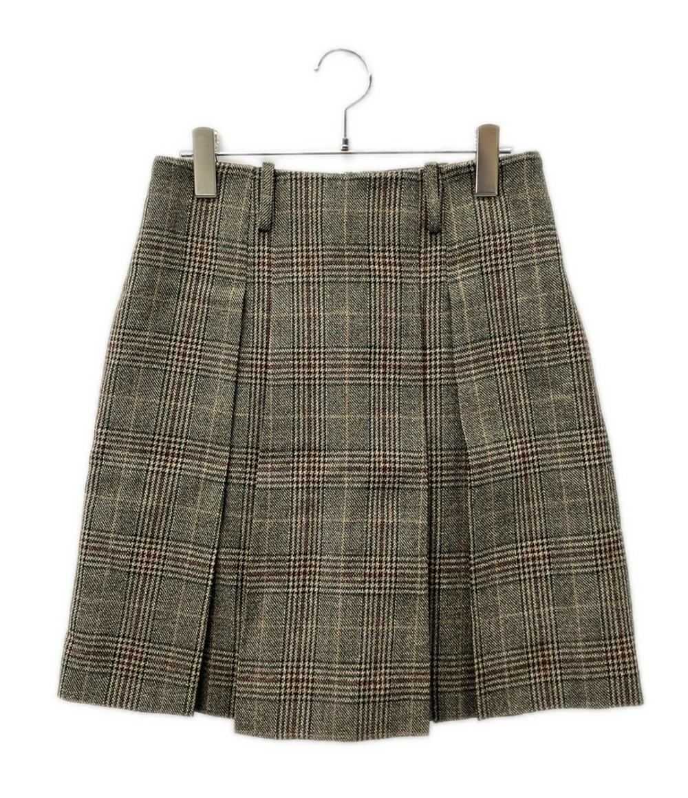 美品 MADISON BLUE グレンチェック柄 プリーツスカート MB224-6017 レディース SIZE 01 (S) マディソンブルー