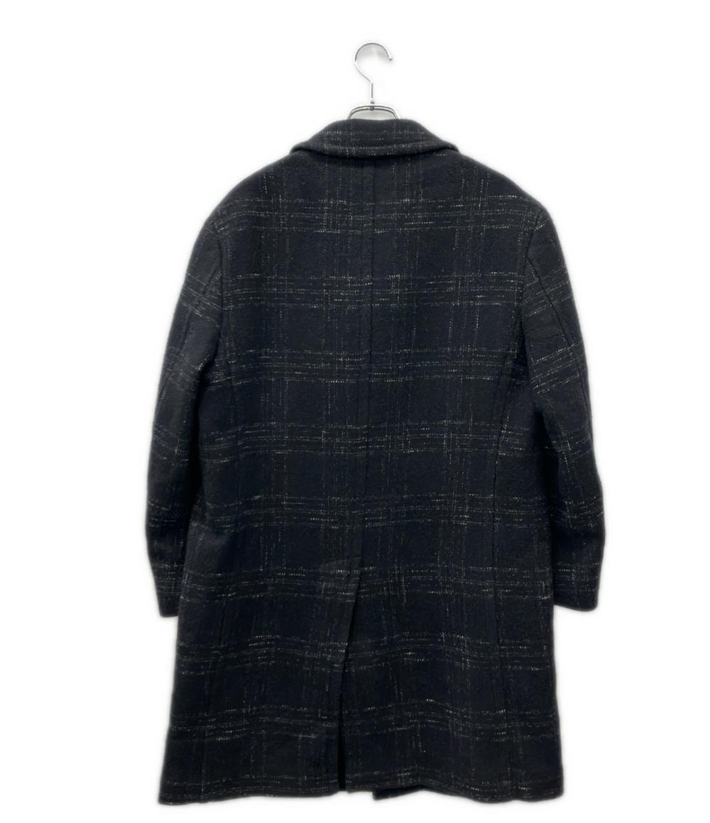 CANALI black edition チェック柄 コート メンズ SIZE 52 (XL) カナーリ ブラック エディション