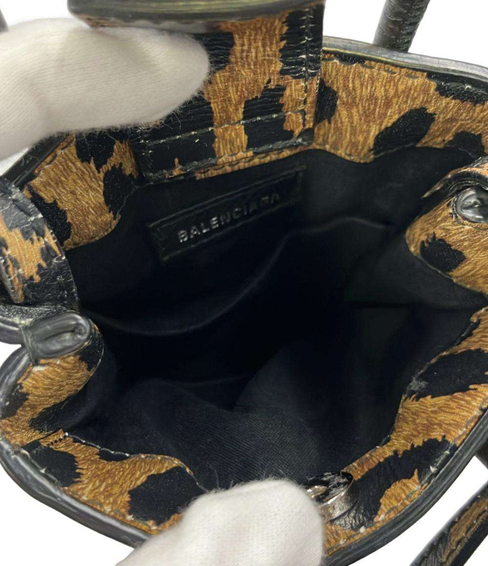 BALENCIAGA ショルダーバッグ 斜め掛け ショッピングフォンホルダー レオパード 593826 メンズ レディース バレンシアガ