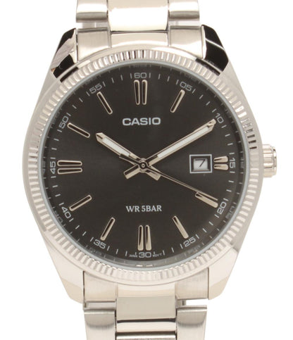 美品 CASIO 腕時計 クオーツ ブラック MTP-1302 メンズ カシオ