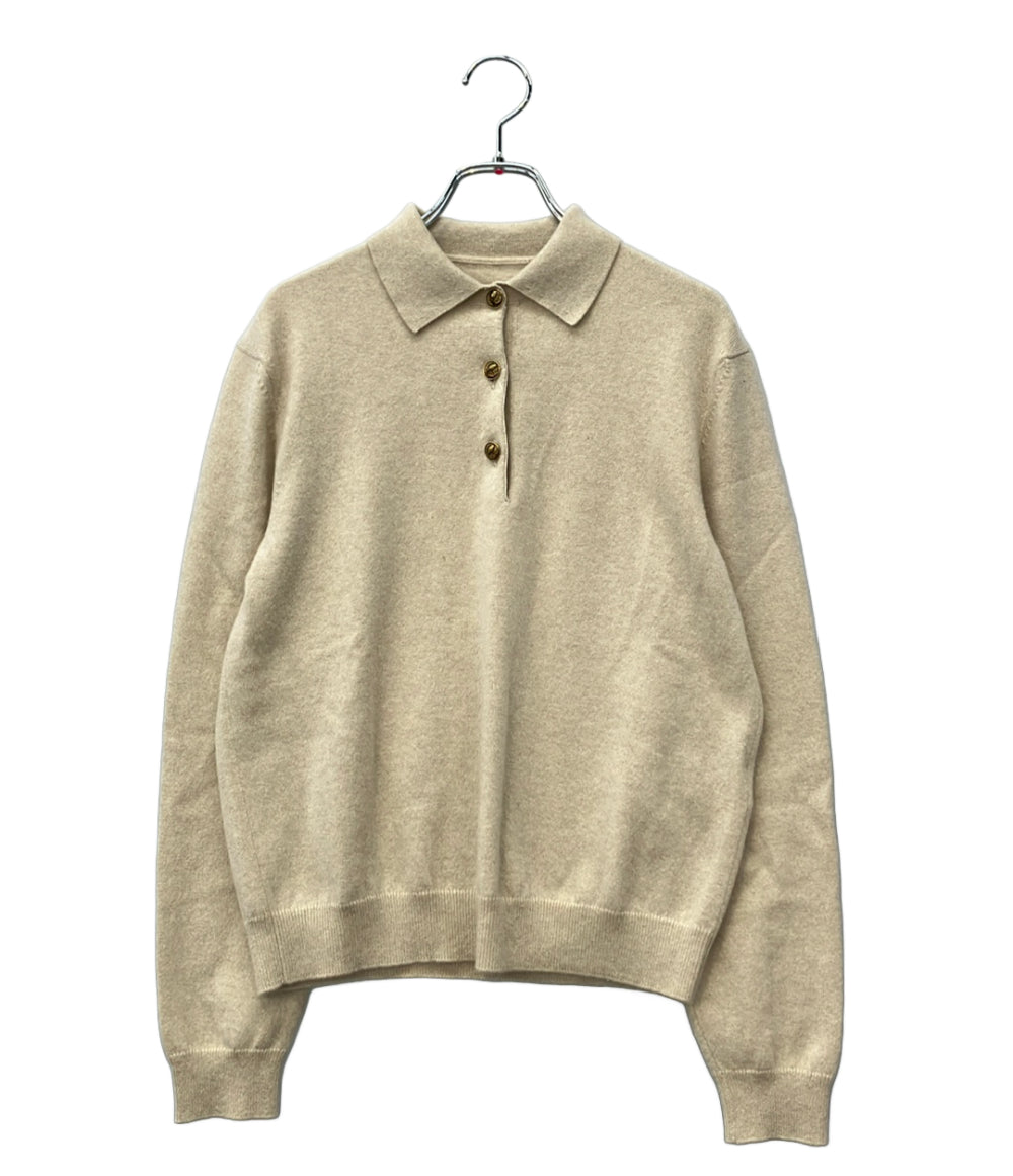Loropiana クラシック・ポロ ベビーカシミヤ 長袖ニット FAO5738 レディース SIZE S ロロ・ピアーナ