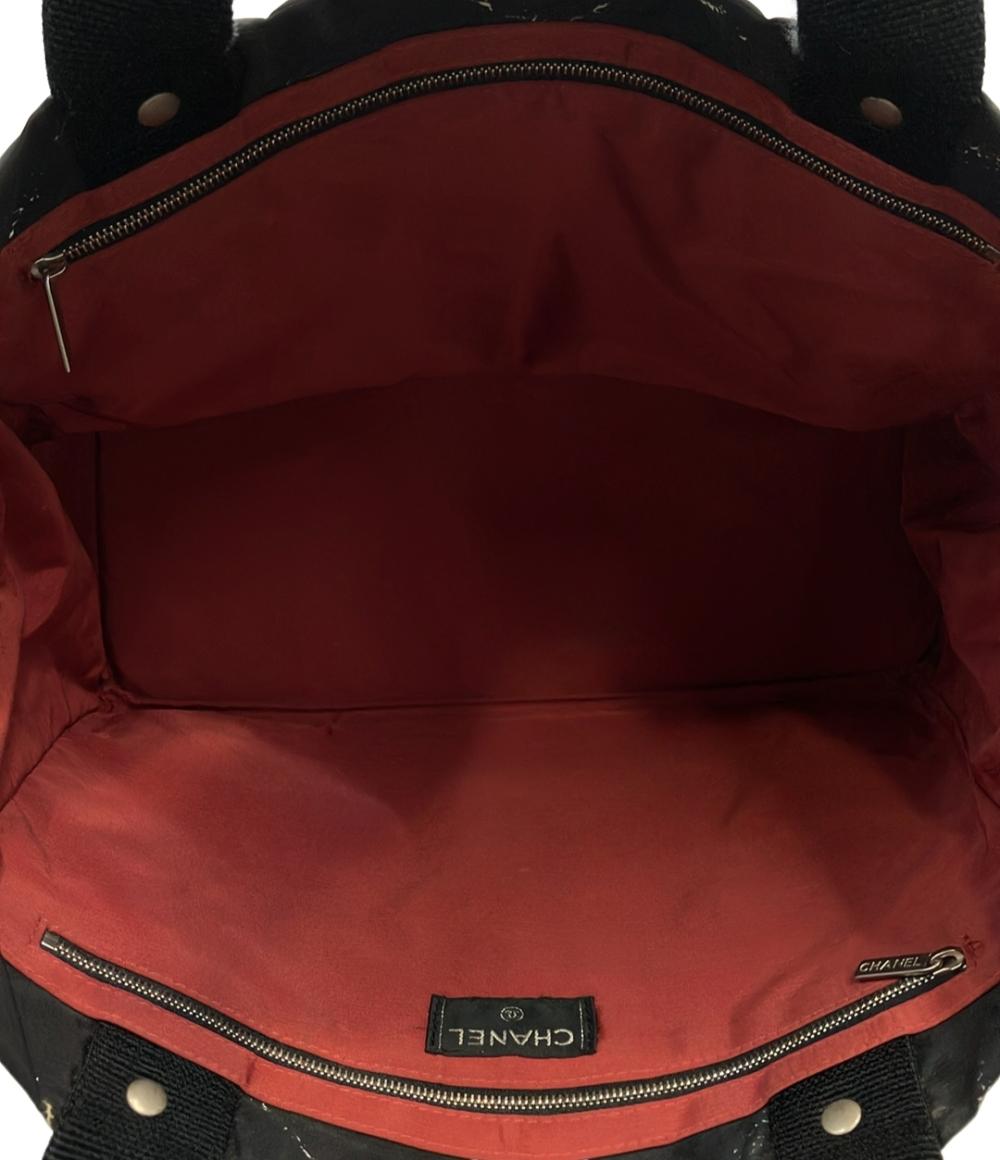 CHANEL 黒 赤 ペット用ナイロン バッグ シャネル ナイロン トートバッグ トラベルライン レディース CHANEL