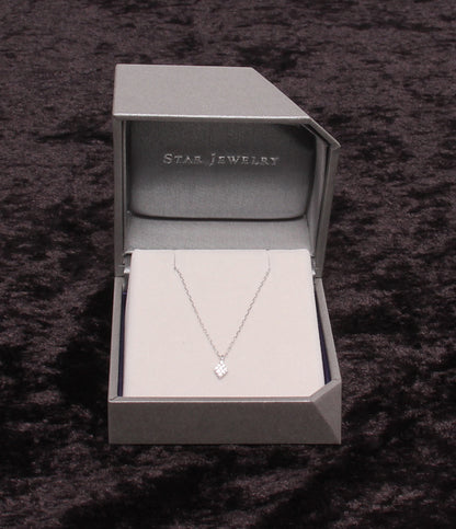 美品 STAR JEWELRY ネックレス K10 ダイヤ 0.02ct レディース スタージュエリー