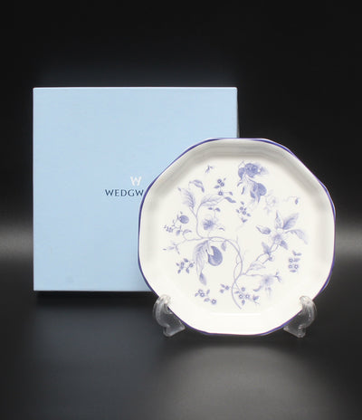 美品 WEDGWOOD オクタゴナルディッシュ 皿 17cm ブループラム ウェッジウッド