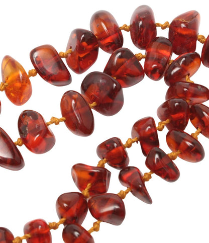 美品 ネックレス 琥珀6-20mm レディース