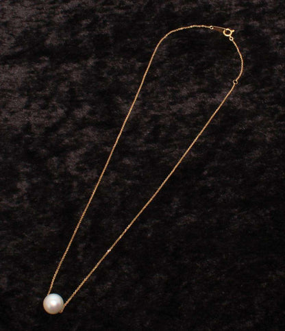 美品 ネックレス K18 パール 8.6mm レディース