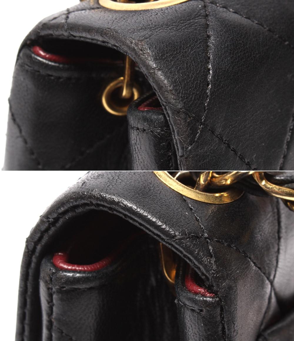 CHANEL チェーンショルダーバッグ シングルフラップ シングルチェーン ゴールド金具 マトラッセ17 ラムスキン 0番台 レディース シャネル