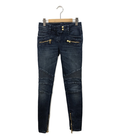 バルマン  ビンテージダメージ加工バイカージーンズ      レディース SIZE 34 (XS以下) BALMAIN