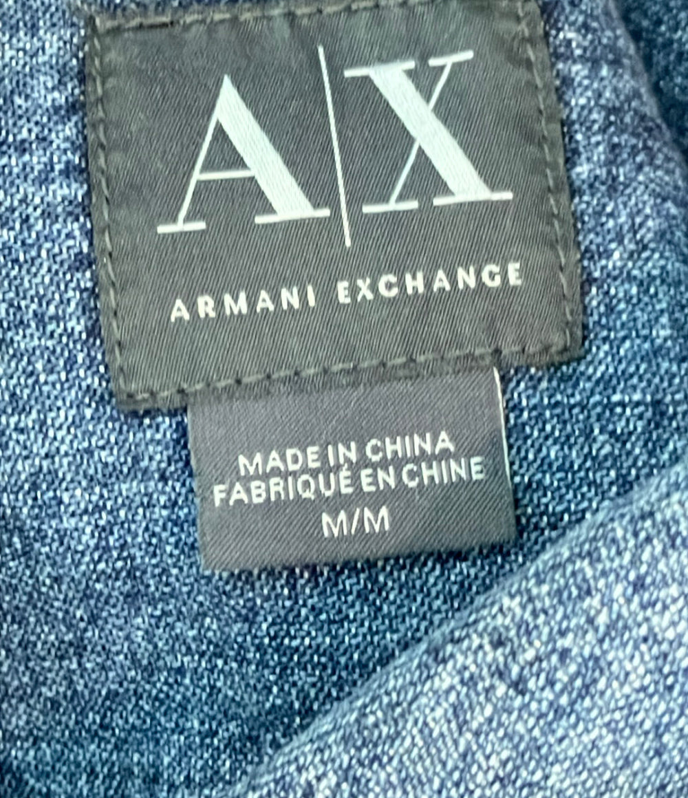 ARMANI EXCHANGE デニムシャツ 長袖 ダンガリー ウエスタン スナップボタン レディース SIZE M アルマーニエクスチェンジ