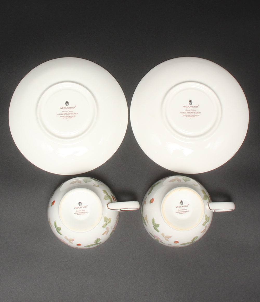 WEDGWOOD カップ＆ソーサー 2客セット ペア ワイルドストロベリー ウェッジウッド