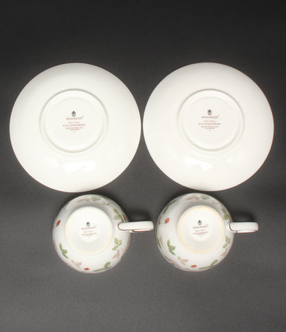 WEDGWOOD カップ＆ソーサー 2客セット ペア ワイルドストロベリー ウェッジウッド