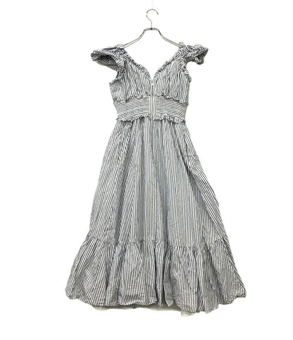 Estella.K ノースリーブワンピース ホワイト×ブルー ストライプ Charlotte Stripe Dress 124251330 レディース SIZE F (M) エステラケー